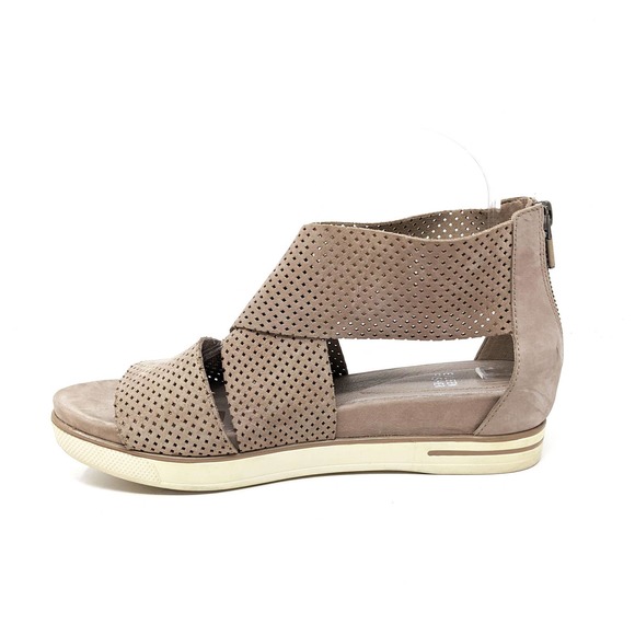 Eileen Fisher Shoes Womens 9 Sport Sandals Leather Zip Ankle Strap Open Toe - Picture 3 of 9